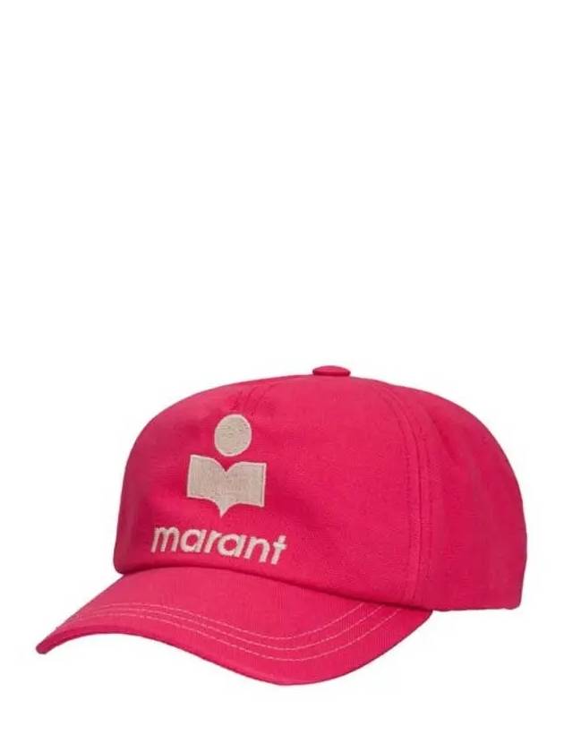 Isabel Marant TYRON Logo Embroidered Cotton Baseball Cap Hat Pink - ISABEL MARANT - BALAAN 2