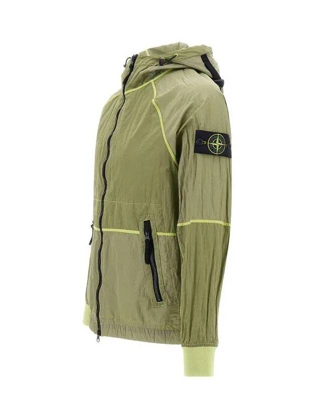 Watro Nylon Hooded Jacket Lime Green - STONE ISLAND - BALAAN 4