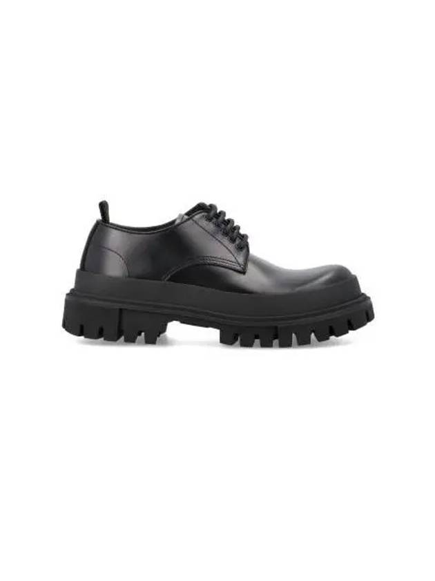 Dolce Gabbana Lace up Lug Sole Derby Shoes Black CS2057 AD410 - DOLCE&GABBANA - BALAAN 1