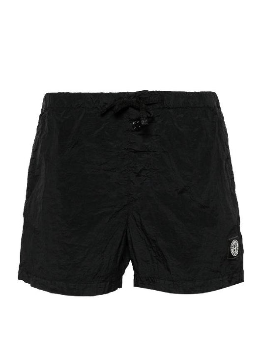 Swimming Nylon Trunk Shorts Black - STONE ISLAND - BALAAN 2