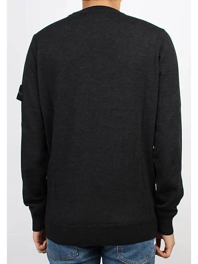 Light Wool Crewneck Knit Top Dark Grey - STONE ISLAND - BALAAN 4