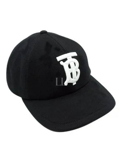 Monogram Motif Cotton Jersey Ball Cap Black - BURBERRY - BALAAN 2