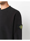 Stretch Cotton Fleece Mock Turtleneck Sweatshirt Black - STONE ISLAND - BALAAN 6