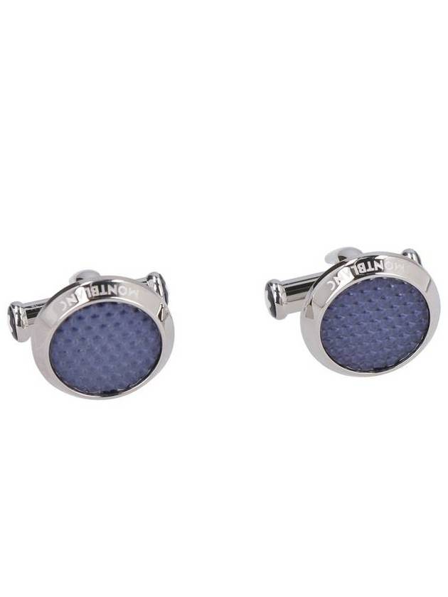 Meisterst?ck Steel Lacquered Cufflinks Blue - MONTBLANC - BALAAN.