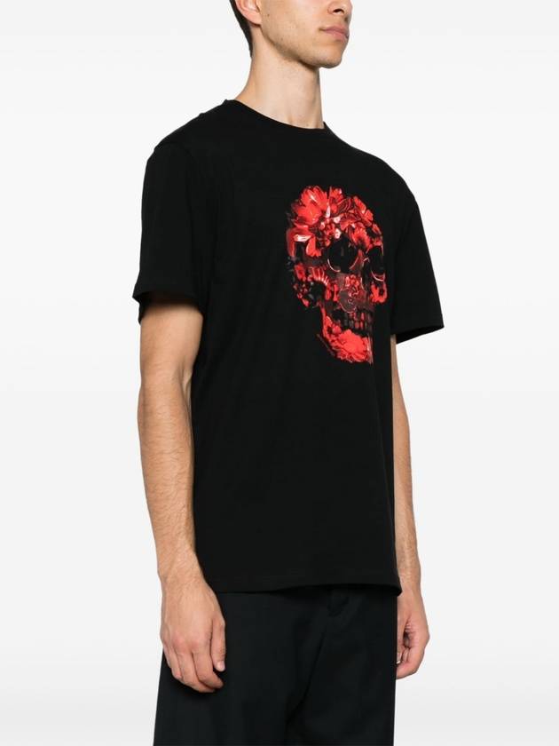 ALEXANDER MCQUEEN T-SHIRT WAX FLOWER - ALEXANDER MCQUEEN - BALAAN 3