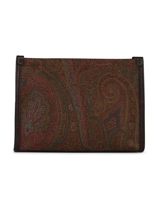 Etro 'Arnica' Brown Leather Clutch - ETRO - BALAAN 3