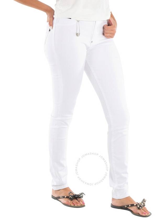 Philipp Plein White High-Waist Cotton Jeggings, Waist Size 26" - PHILIPP PLEIN - BALAAN 2