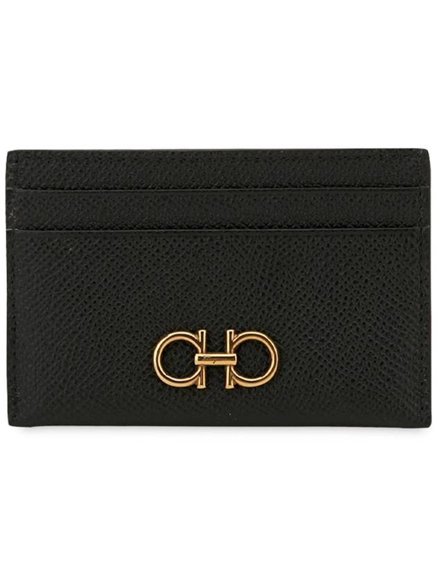 Gancini Card Wallet Black - SALVATORE FERRAGAMO - BALAAN 4