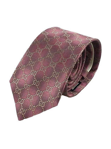 GG Pattern Slim Silk Tie Red - GUCCI - BALAAN 1