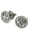 Miller Crystal Stud Earrings Silver - TORY BURCH - BALAAN 2