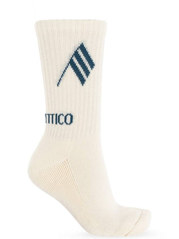 The Attico Socks With Logo, Women's, Cream - THE ATTICO - BALAAN 1