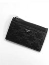 Zipper Calfskin Triomphe Embossed Card Wallet Black - CELINE - BALAAN 4