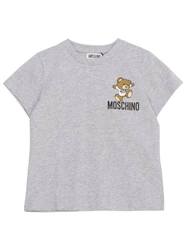 Kids short sleeved T shirt HUM04K LAA02 60926 Adults can wear - MOSCHINO - BALAAN 1