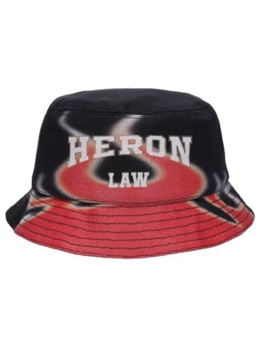 Heron Preston Flames Printing Logo Patch Bucket Hat Black - HERON PRESTON - BALAAN 1