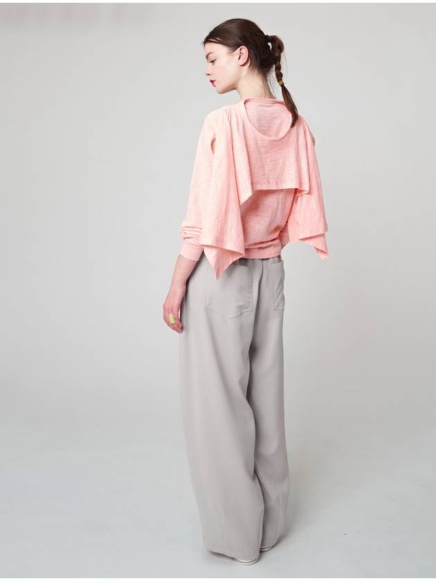 Double Layer Sweatshirt Coral Pink - ATHPLATFORM - BALAAN 9