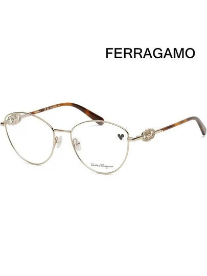 Eyewear Gancini Crystal Cat Eye Eyeglasses Gold - SALVATORE FERRAGAMO - BALAAN 2