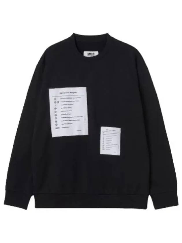 MM6 patch sweatshirt black t shirt - MAISON MARGIELA - BALAAN 1