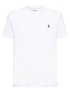 ORB Logo Cotton Short Sleeve T-Shirt White - VIVIENNE WESTWOOD - BALAAN 3