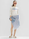 Logo Cashmere Blend Knit Top White - FENDI - BALAAN 3