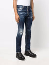 Men's Dark Crinkle Daisy Wash Cool Guy Jeans - DSQUARED2 - BALAAN.