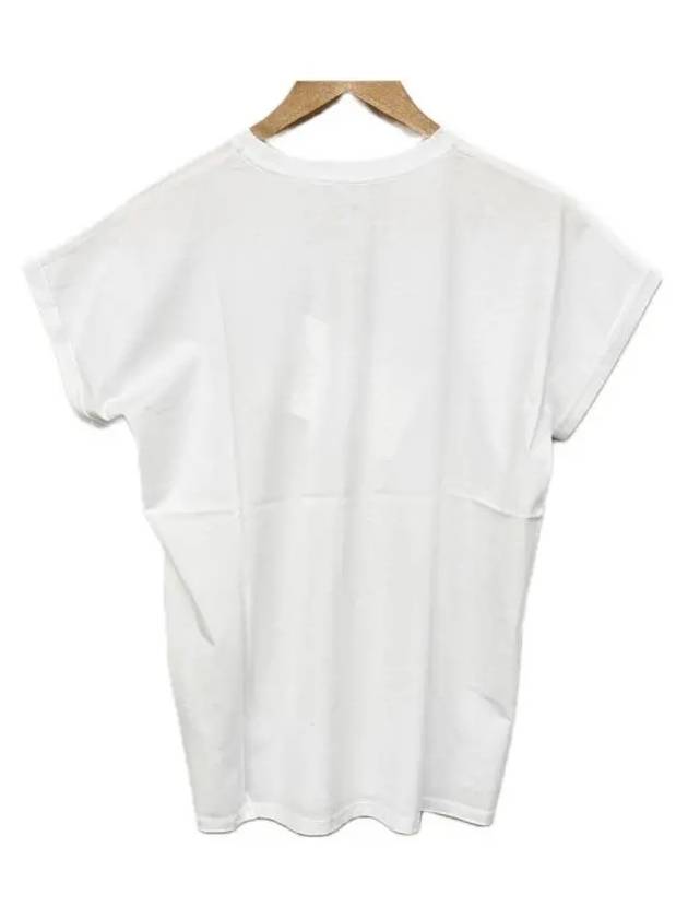 Balmain SF11367 I193 GAB Logo Short Sleeve TShirt White Balmain - BURBERRY - BALAAN 3