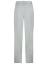 Cotton Silk Wide Leg Slacks Cloud - BOTTEGA VENETA - BALAAN 3