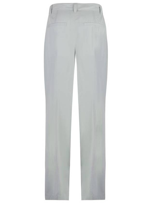 Cotton Silk Wide Leg Slacks Cloud - BOTTEGA VENETA - BALAAN 3