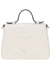 GG Marmont Mini Top Handle Tote Bag White - GUCCI - BALAAN 5