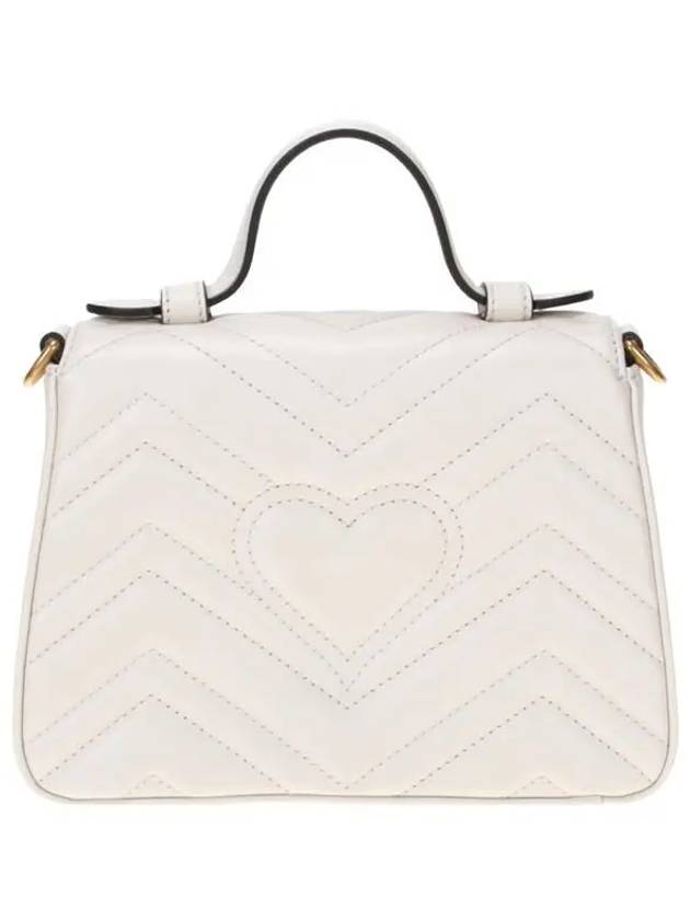 GG Marmont Mini Top Handle Tote Bag White - GUCCI - BALAAN 5