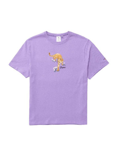 Graphic Short Sleeve T-Shirt Lavender - PUMA - BALAAN 1