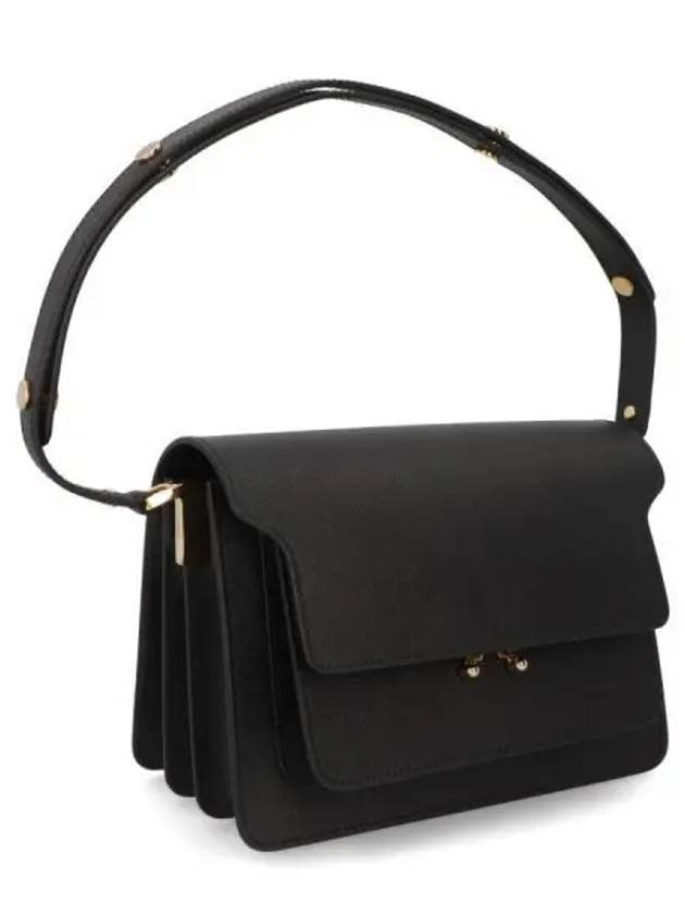 Saffiano Trunk Medium Shoulder Bag Black - MARNI - BALAAN 2