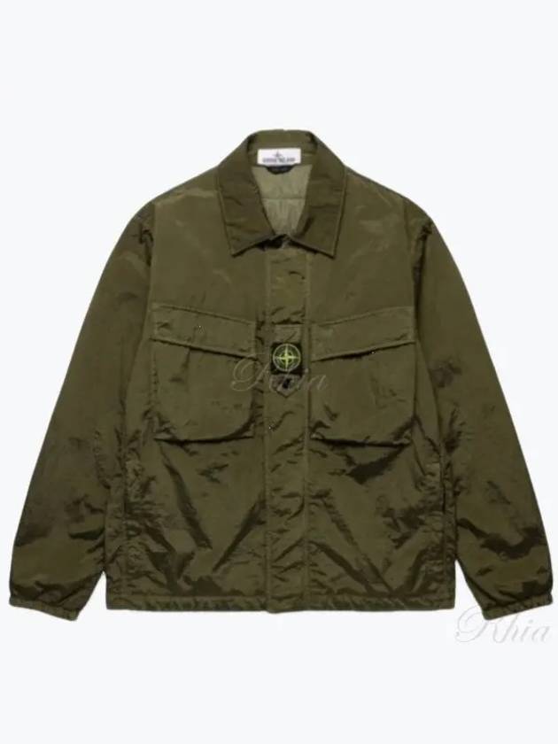 Lightweight Shirt Jacket Khaki - STONE ISLAND - BALAAN 2