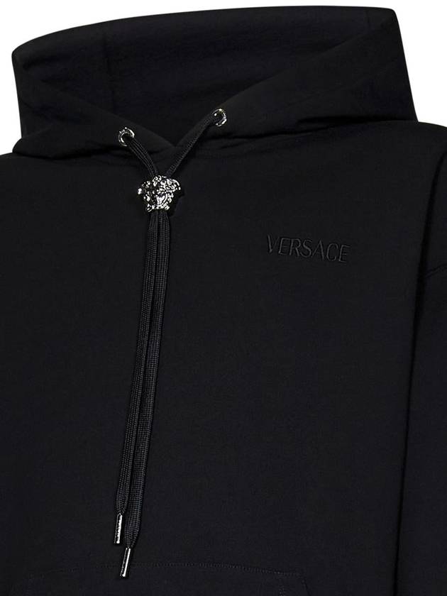 Medusa Roadstring Cotton Hoodie Black - VERSACE - BALAAN 4