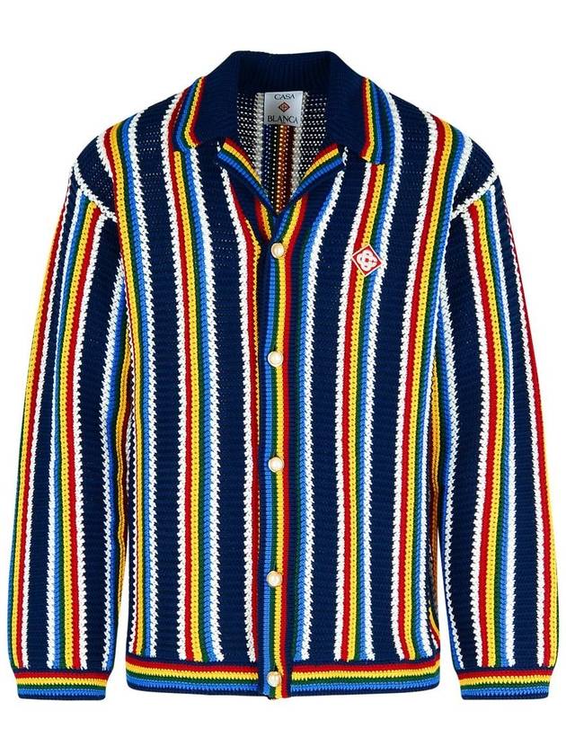 Casablanca 'Crochet' Multicolor Cotton Cardigan - CASABLANCA - BALAAN 1