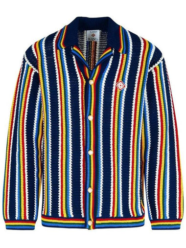 Casablanca 'Crochet' Multicolor Cotton Cardigan - CASABLANCA - BALAAN 1