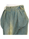 Denim Ruffle H-Line Skirt Dirty Wash - MAISON MARGIELA - BALAAN 11