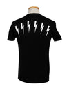 Lightning Bolt Short Sleeve T-Shirt Black - NEIL BARRETT - BALAAN 1