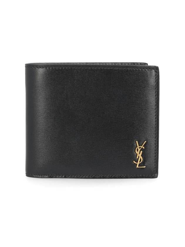 Tiny Monogram Half Wallet Black Gold - SAINT LAURENT - BALAAN 2