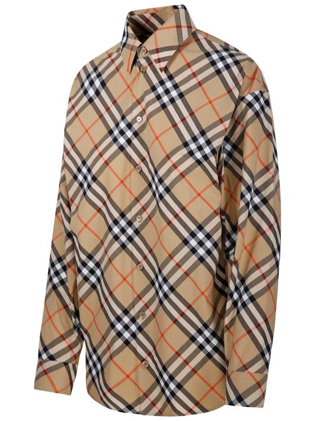 Check Pattern Shirt Beige - BURBERRY - BALAAN 4