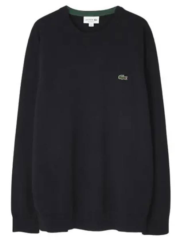 Organic cotton crewneck sweater knit - LACOSTE - BALAAN 1