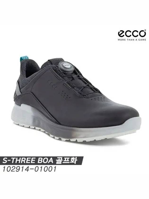 Men's S3 Boa Spikeless Golf Shoes Black - ECCO - BALAAN 4