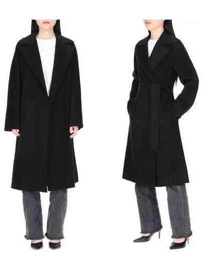 Cles Wool Cashmere Single Coat Black - MAX MARA - BALAAN 2