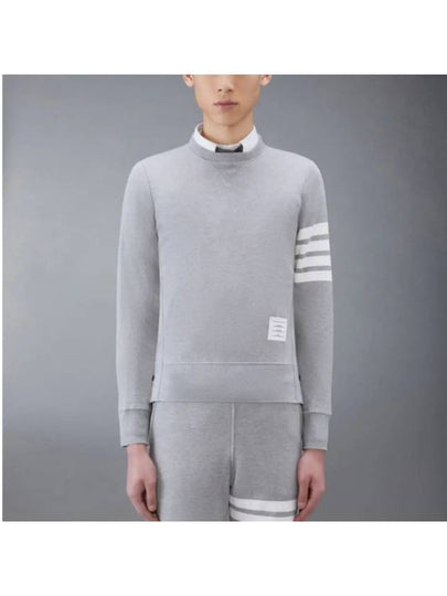 4 Bar Loopback Jersey Sweatshirt Light Grey - THOM BROWNE - BALAAN 2