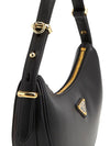 Arque Leather Shoulder Bag Black - PRADA - BALAAN 8