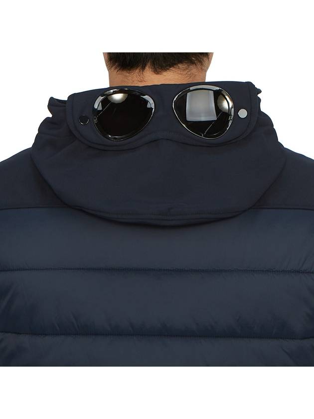 Shell R Mix Goggle Hooded Padded Vest Navy - CP COMPANY - BALAAN 10