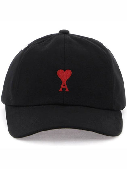 De Coeur Embroidered Logo Ball Cap Black - AMI - BALAAN 2