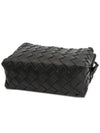 Intrecciato Loop Small Leather Cross Bag Black - BOTTEGA VENETA - BALAAN 5