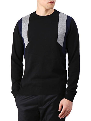 Men's Wool Knit Top Black - LES HOMMES - BALAAN 1