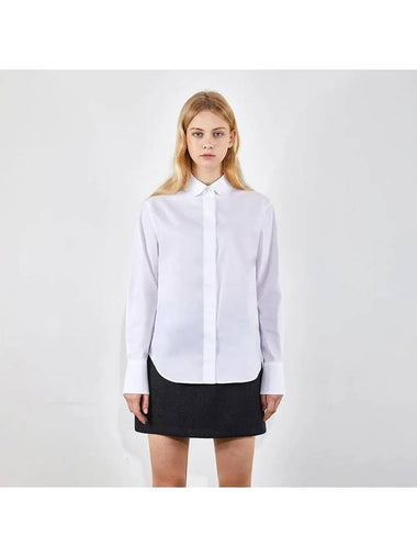 Small Collar New Slim Fit Cotton Spandex Shirt White - VOYONN - BALAAN 1