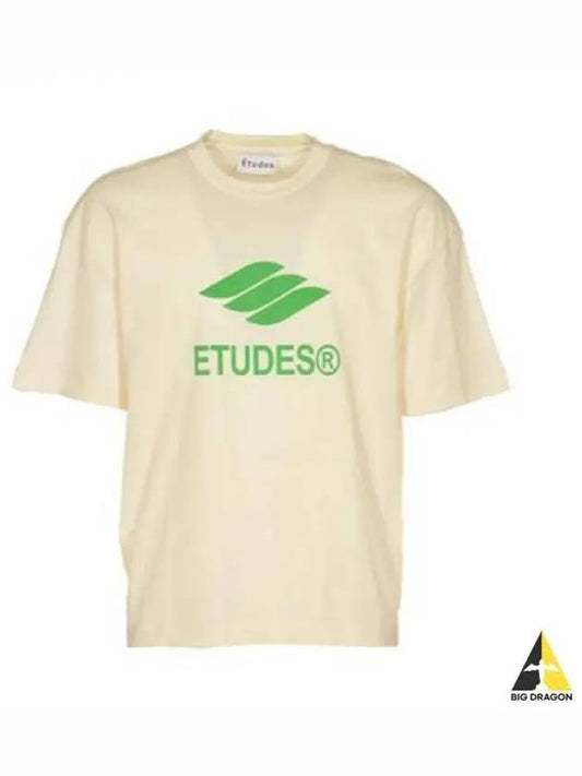 Etudes Studio ECCO Eco Print Short Sleeve Cream E23MM133 - ETUDES - BALAAN 1